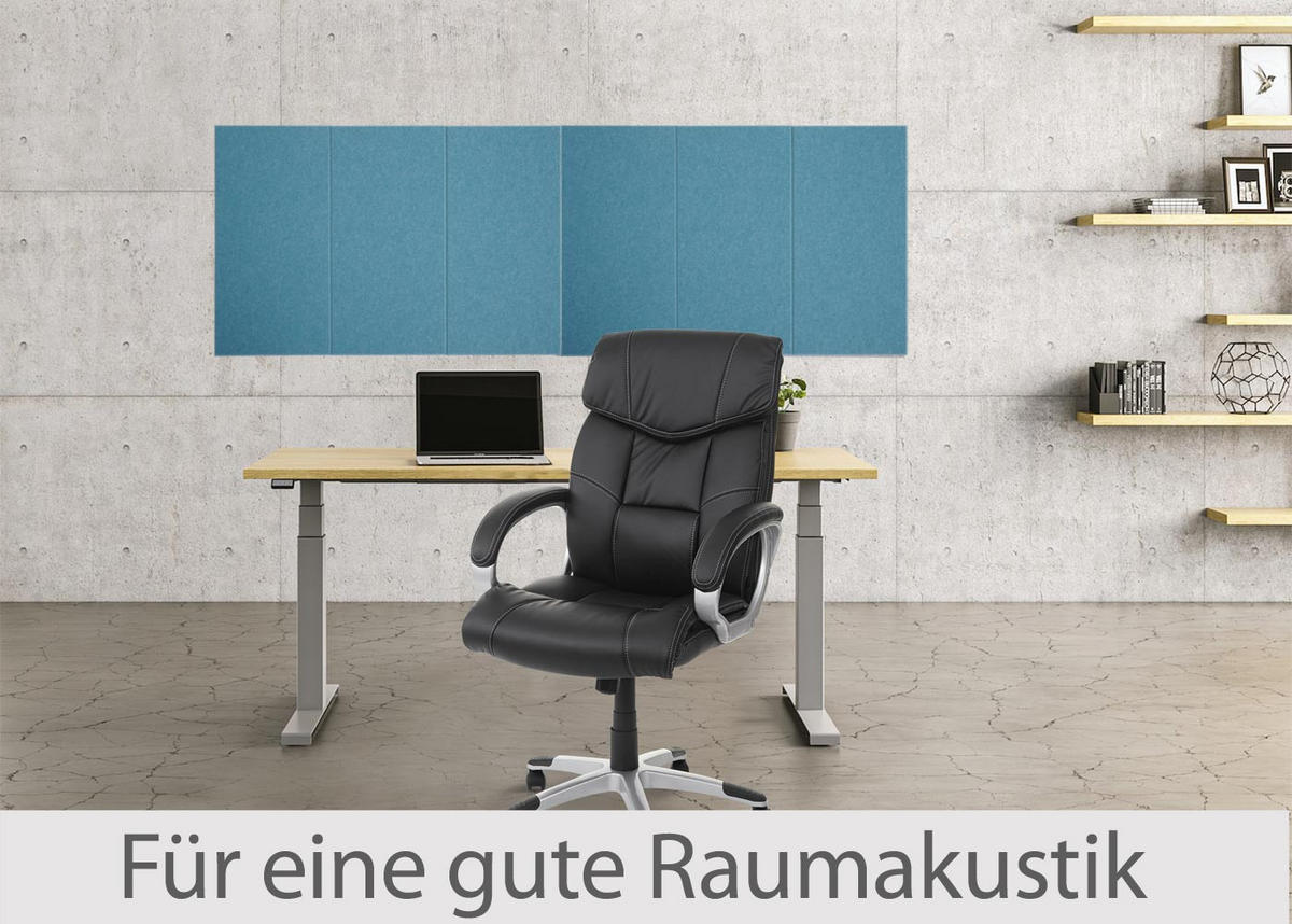 AKUSTICKÝ STENOVÝ PANEL Modrá Kompletná sada - modrá, textil (30/60/1cm) - MCW