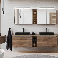 BADMÖBEL-SET 11-TLG. Puebla-56 - Braun, Holzwerkstoff (180/200/46cm) - Lomado