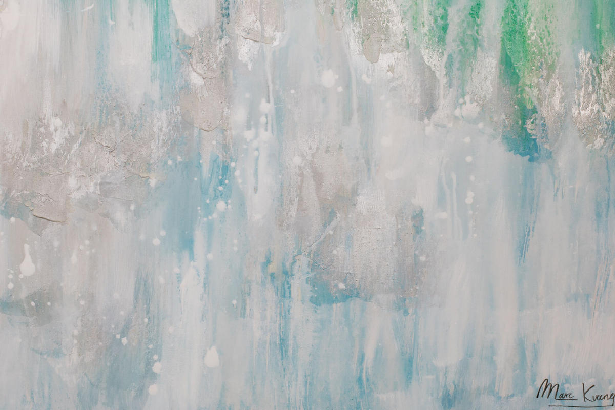 ACRYLBILD HANDGEMALT 120/80 cm - Blau, Holz/Textil (120/80cm) - KUNSTLOFT