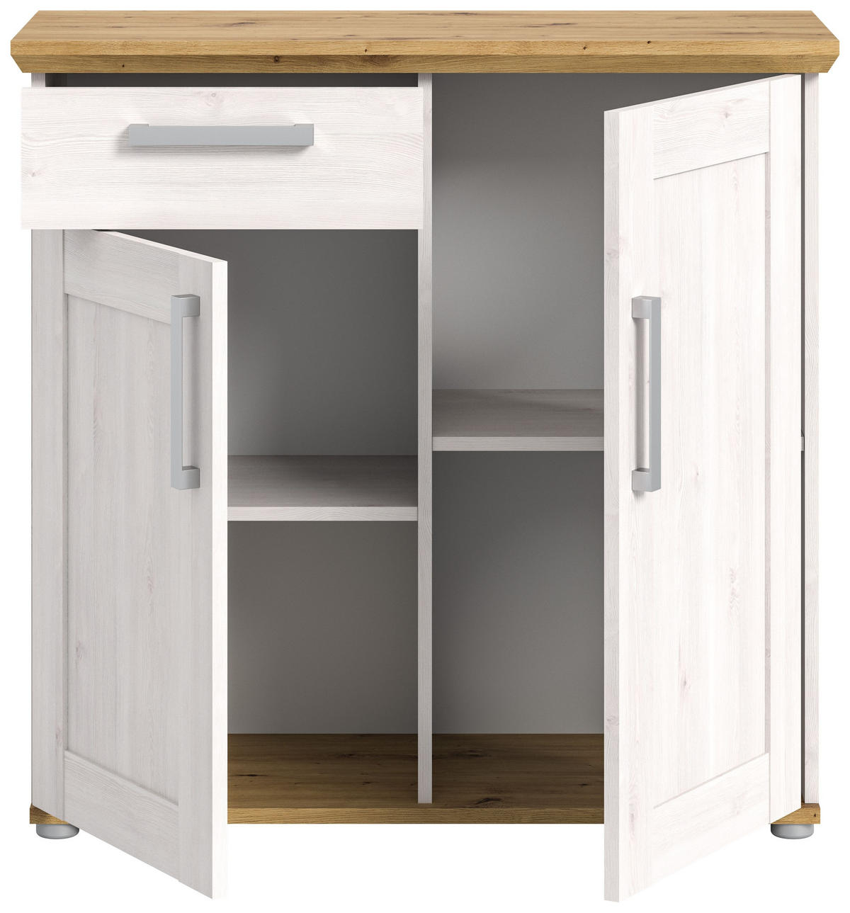 KOMMODE Verona in Sibiu Lärche Nachbildung und Artisan Eiche Nachbildung B/H/T: 95x92x39 cm - Lärchefarben, Holzwerkstoff (90/88/37cm) - Homes & Jones