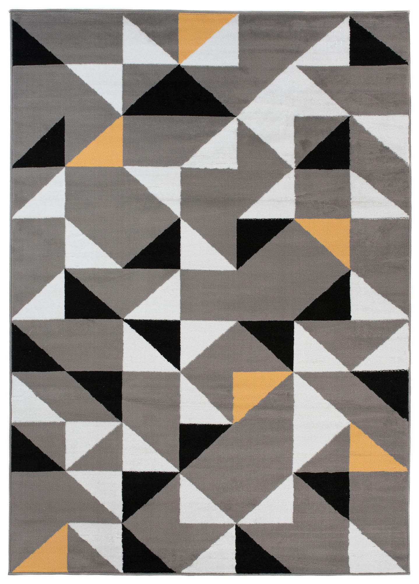 TEPPICH MAYA Grau Dreiecke Geometrisch 250/350 cm - Grau, Textil (250/350cm) - Tapiso