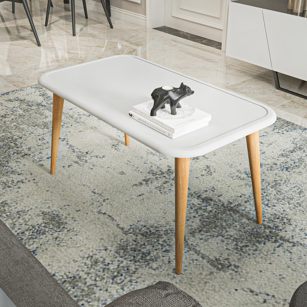 COUCHTISCH Bohemia - Weiß, Holzwerkstoff (89.5/48.5/46.5cm) - Decorotika