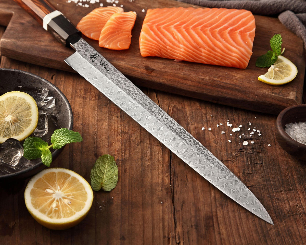 SASHIMIMESSER 28,5 cm - Braun, Holz/Metall (43cm) - Wakoli