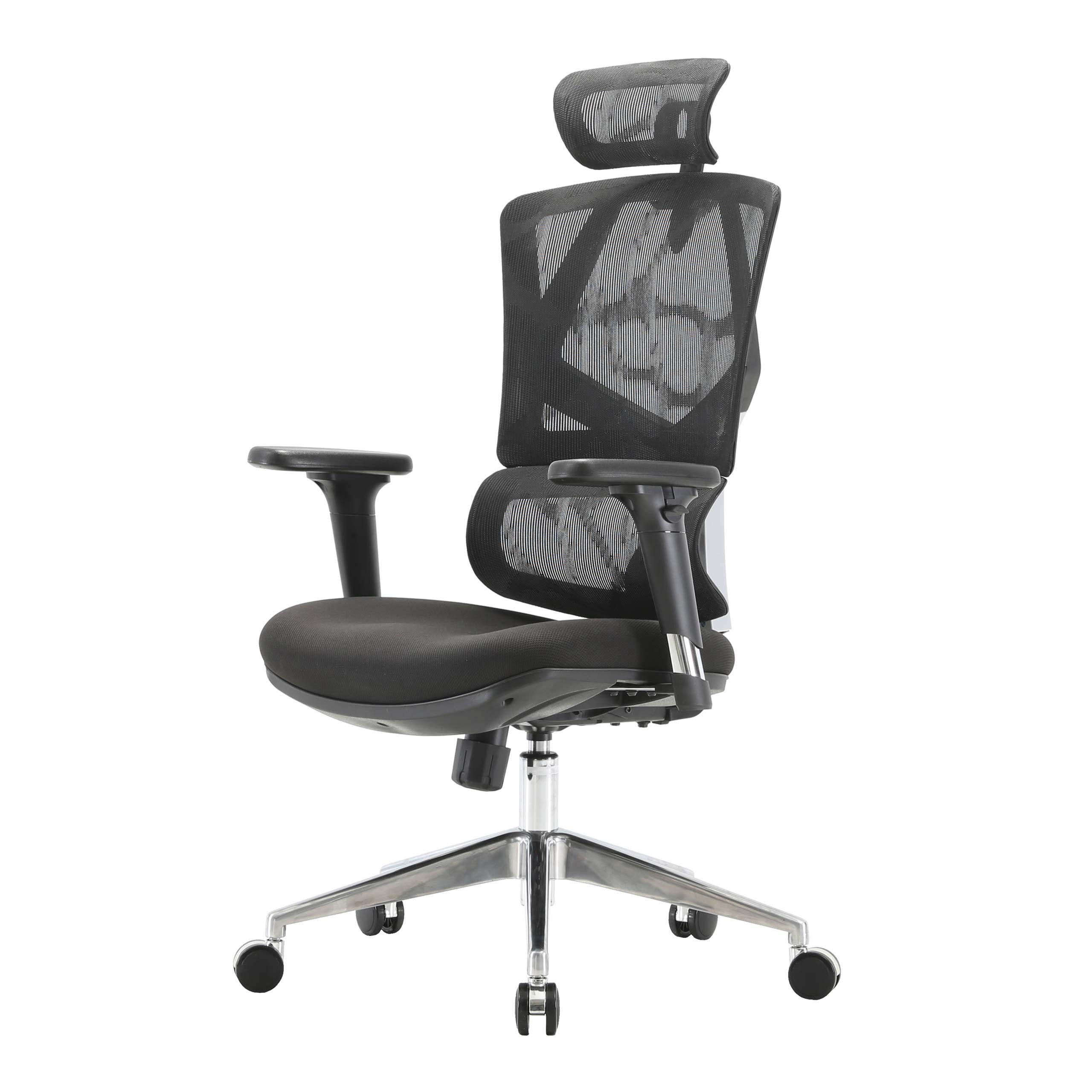 BÜROSTUHL Schwarz - Schwarz, Textil (66/136/95cm) - SIHOO