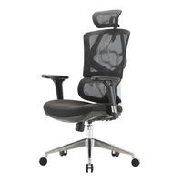 BÜROSTUHL Schwarz - Schwarz, Textil (66/136/95cm) - SIHOO