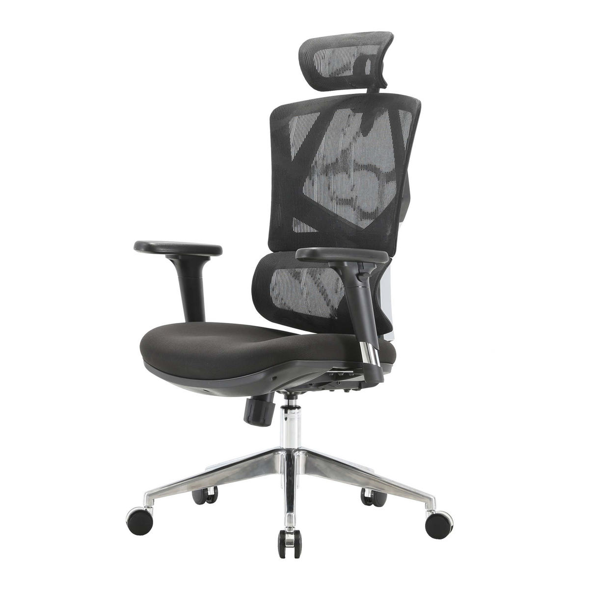 BÜROSTUHL Schwarz - Schwarz, Textil (66/136/95cm) - SIHOO