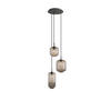 GALERIELEUCHTE Velo 3-flammig Klar Ø 18/20/25cm - Klar/Schwarz, Glas (25/25/27cm) - s.luce