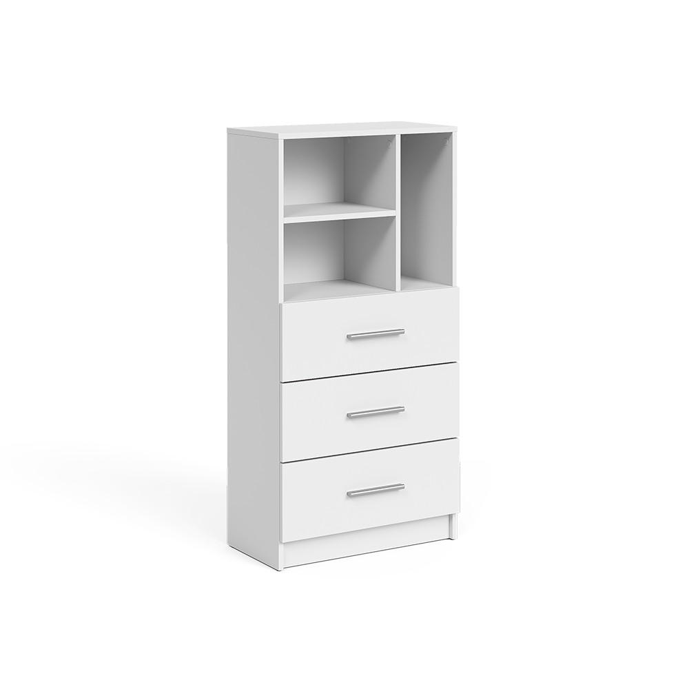 UNIVERSALSCHRANK Tomy, Weiß, 60 x 120 cm mit 3 Schubladen - Weiß, Holzwerkstoff (60/120/31.6cm) - Vicco