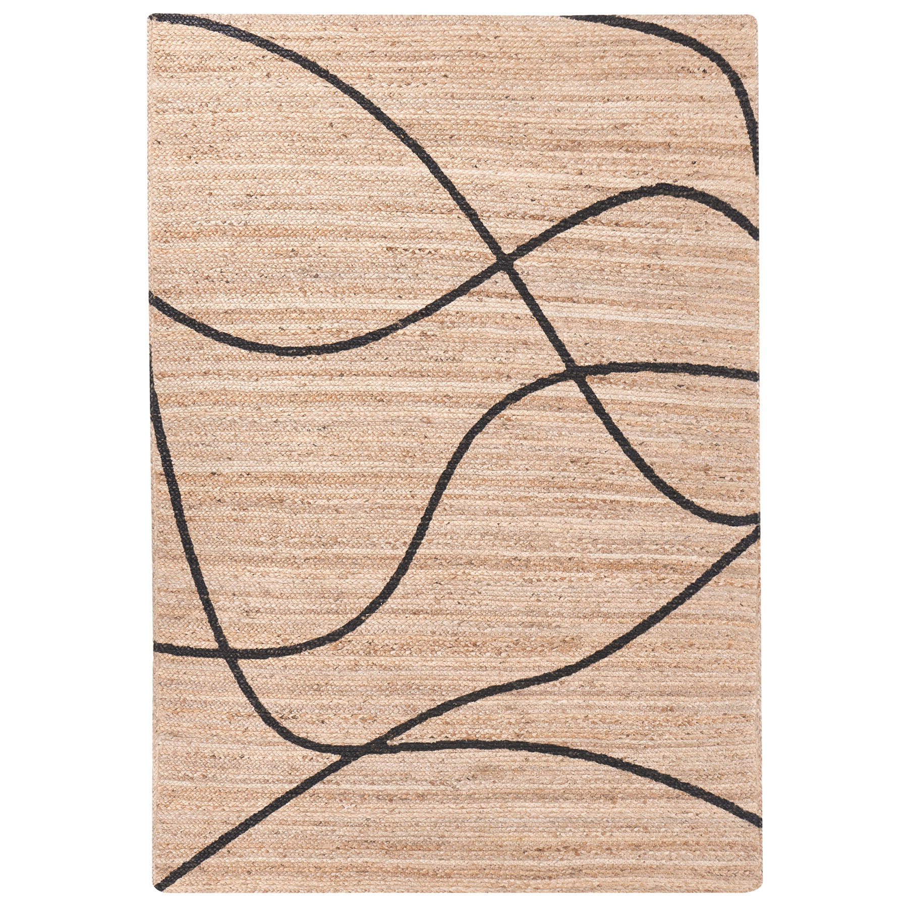 KOBEREC Béžový 160/230 cm Juta Ghota - béžová, textil (160/230cm) - Beliani