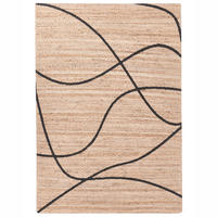KOBEREC Béžový 160/230 cm Juta Ghota - béžová, textil (160/230cm) - Beliani