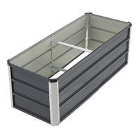 PFLANZBEET Nijmegen - Anthrazit, Metall (125/40/47cm) - [en.casa]