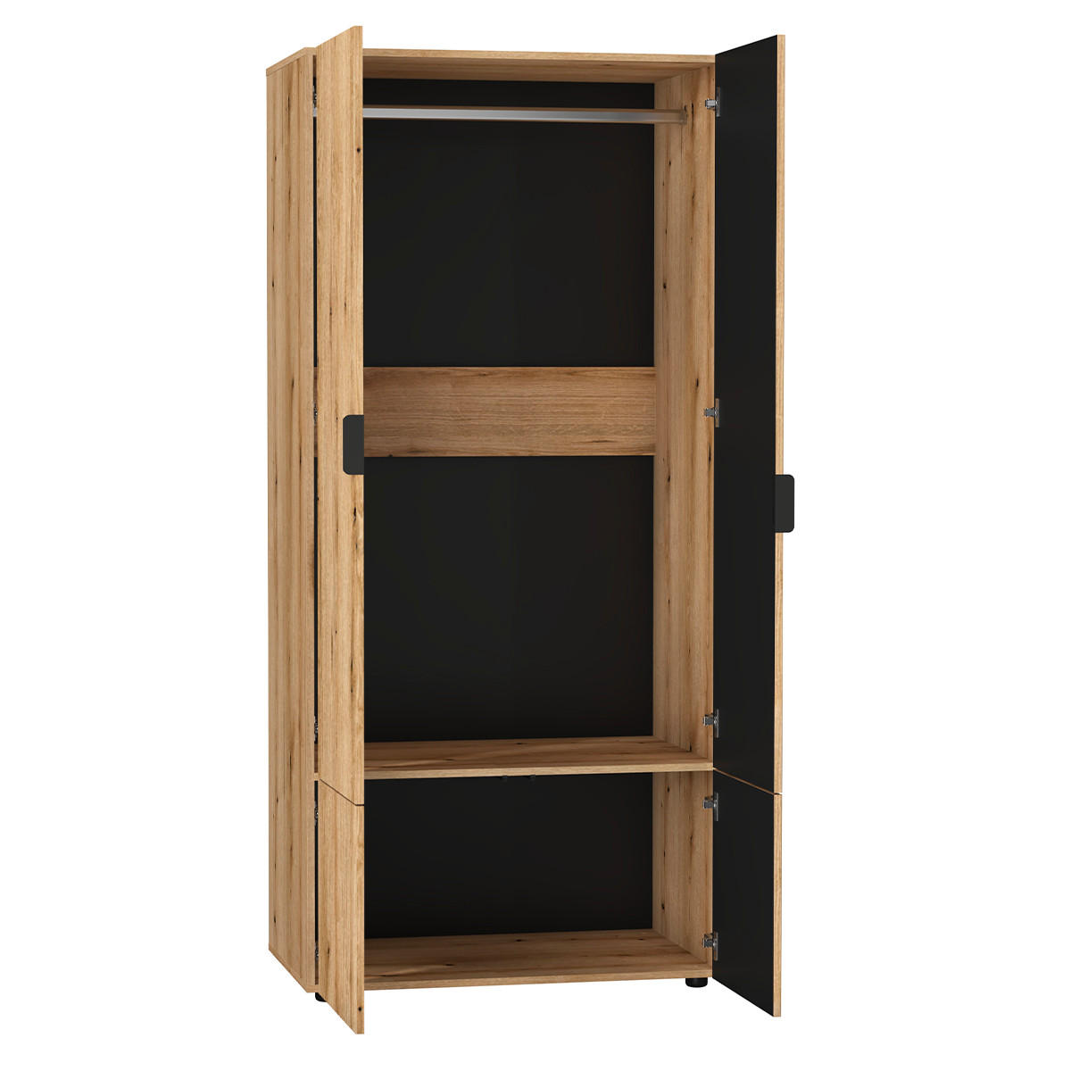 SKŘÍŇ 4DVEŘOVÁ Soly Dřevo - hnědá, kompozitní dřevo (90.4/198.5/56.1cm) - Petits-meubles