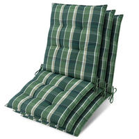 NIEDERLEHNER Sun-NL 105x50x8cm Grün-Kariert (3tlg) - Dunkelgrün, Textil (50/100cm) - Beautissu 