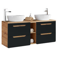 WASCHTISCH NEW-LUTON-78 New - Anthrazit, Holzwerkstoff (141/77/46cm) - Lomado