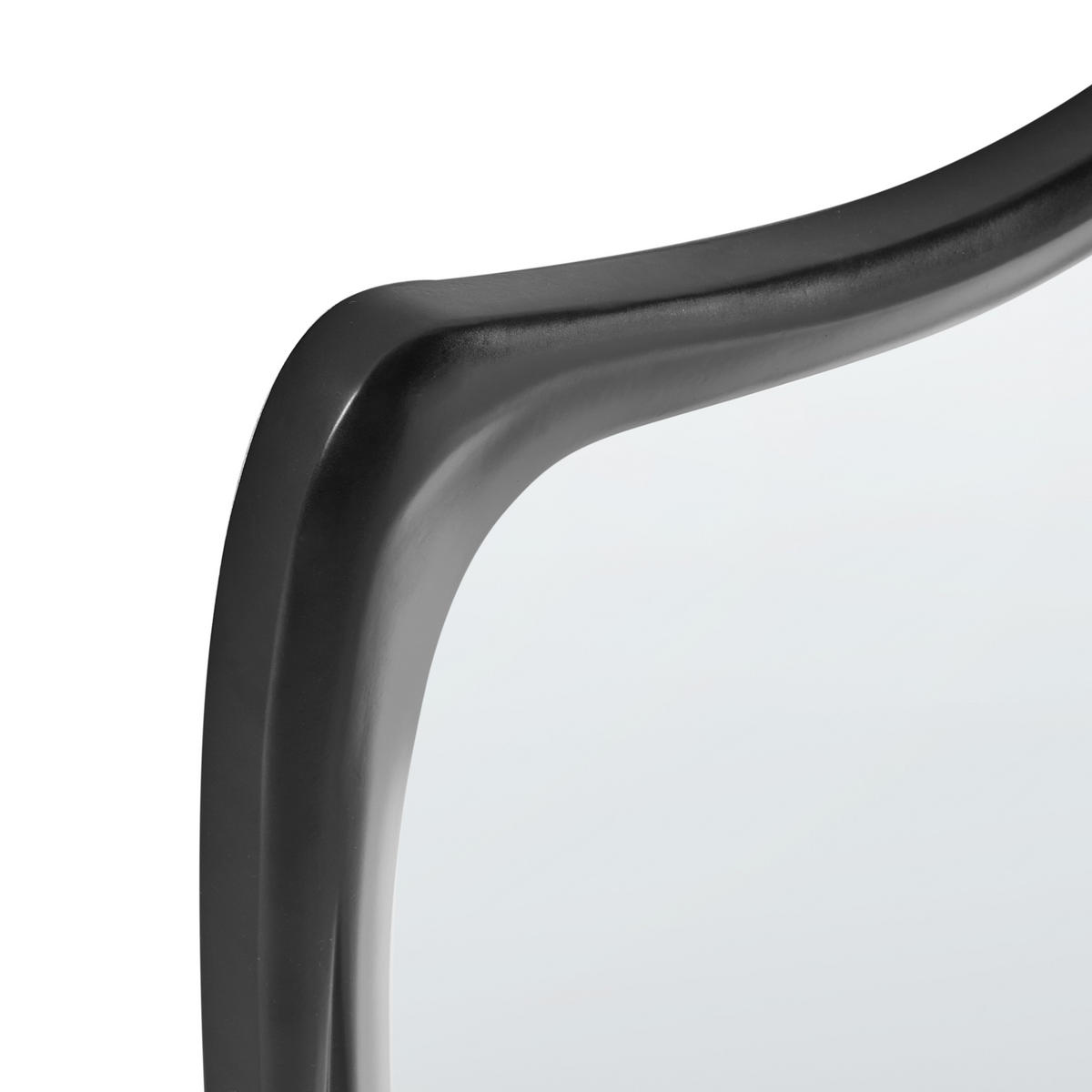 WANDSPIEGEL 70/100 cm Schwarz Lanester - Schwarz, Kunststoff (70/100/3cm) - Beliani