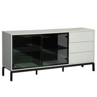 SIDEBOARD - Glas - Schwarz / Kaschmir - Kaschmir/Schwarz, Holzwerkstoff/Metall (160/76/40cm) - home24