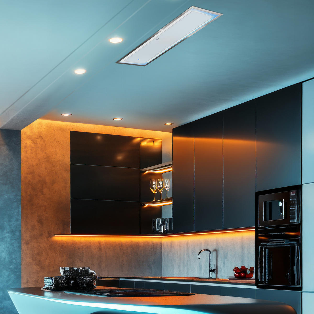 DUNSTABZUGSHAUBE GCH 974 SU 90 Diamond 90 cm Edelstahl - Silberfarben, Metall (90/32/30cm) - Gurari