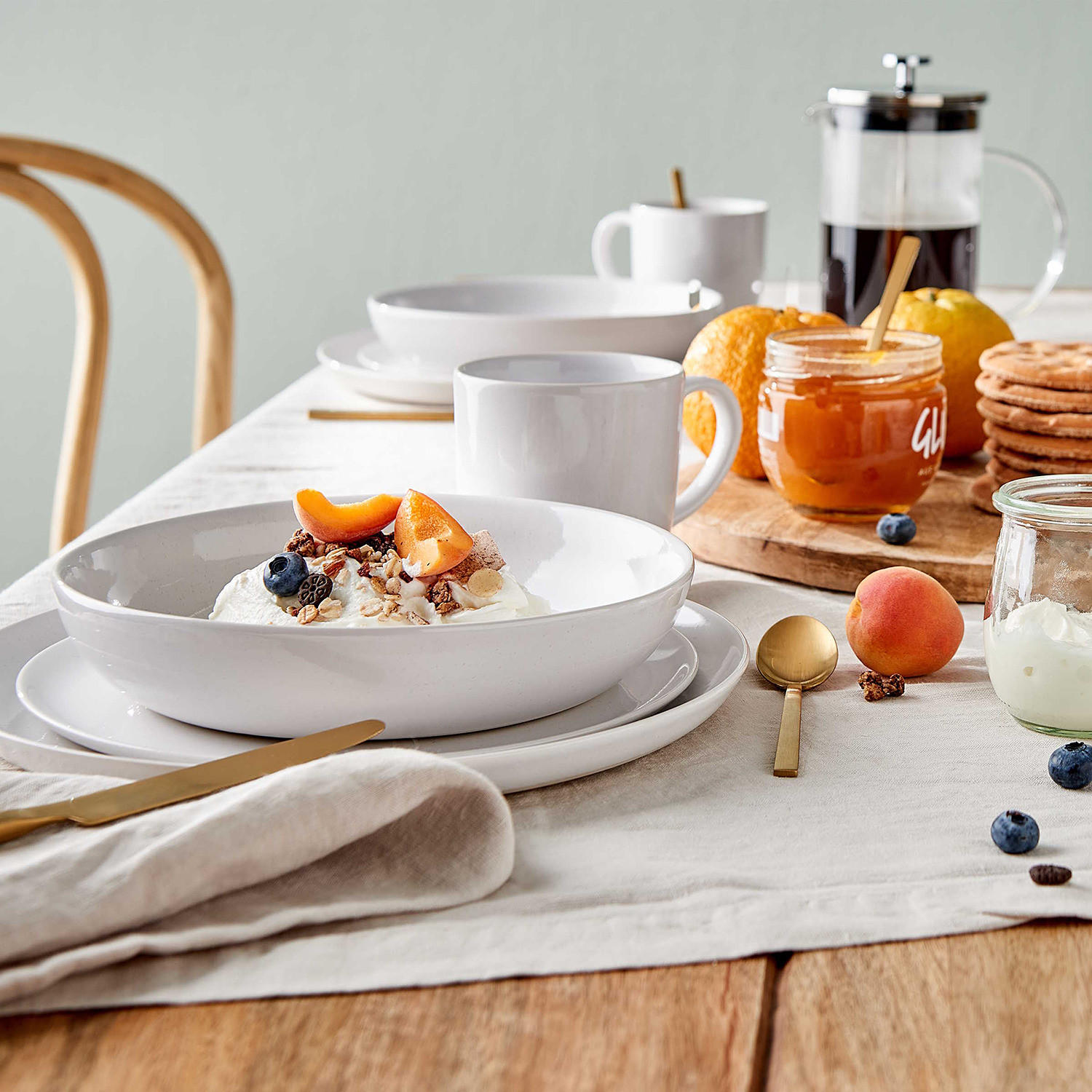 SERVIETTE Riga - Braun, Textil (42/42cm) - BUTLERS