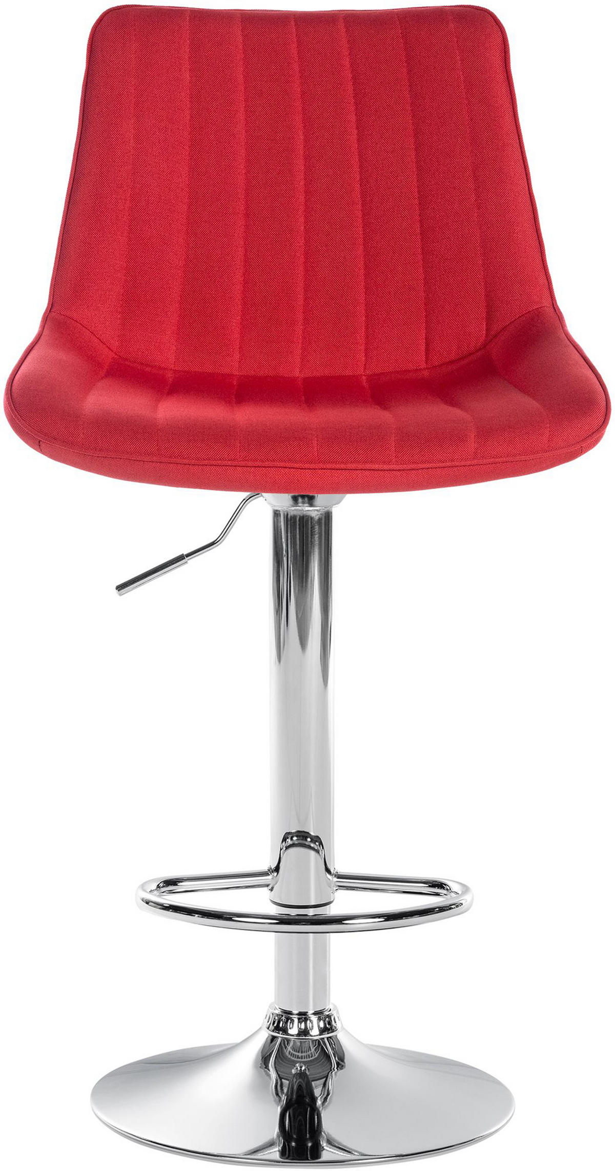 BARHOCKER 2er Set Tolor Stoff chrom rot - Chromfarben/Rot, Textil/Metall (49.5/112/50cm) - TPFLiving