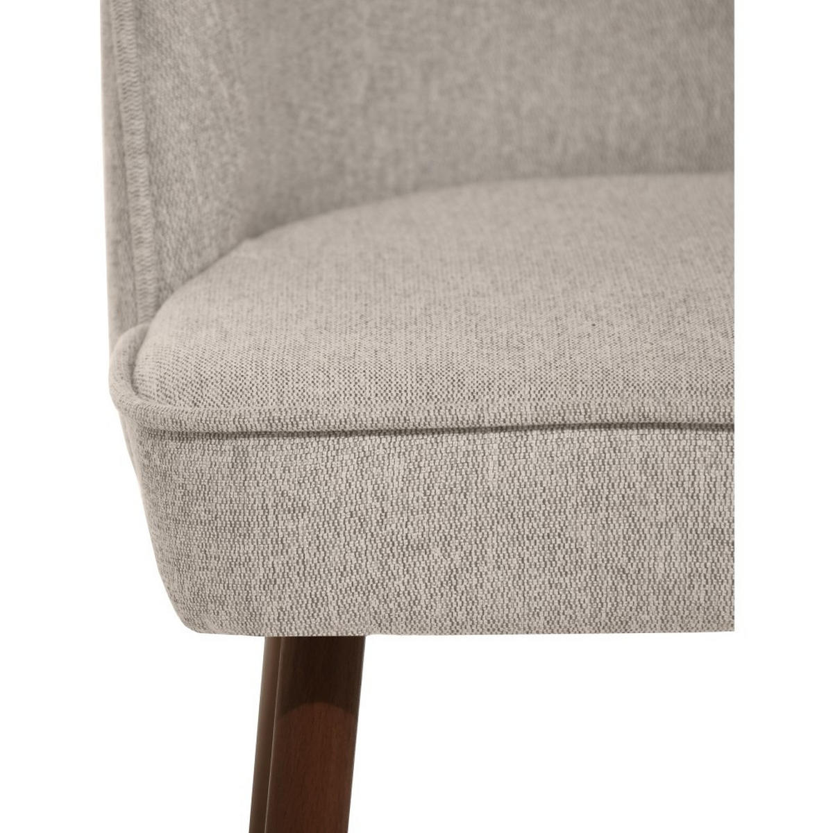 STUHL Luna, Polsterstuhl für das Esszimmer mit wengefarbenen Holzbeinen, Beige - Wengefarben/Beige, Holz (51/87/46cm) - Beautysofa