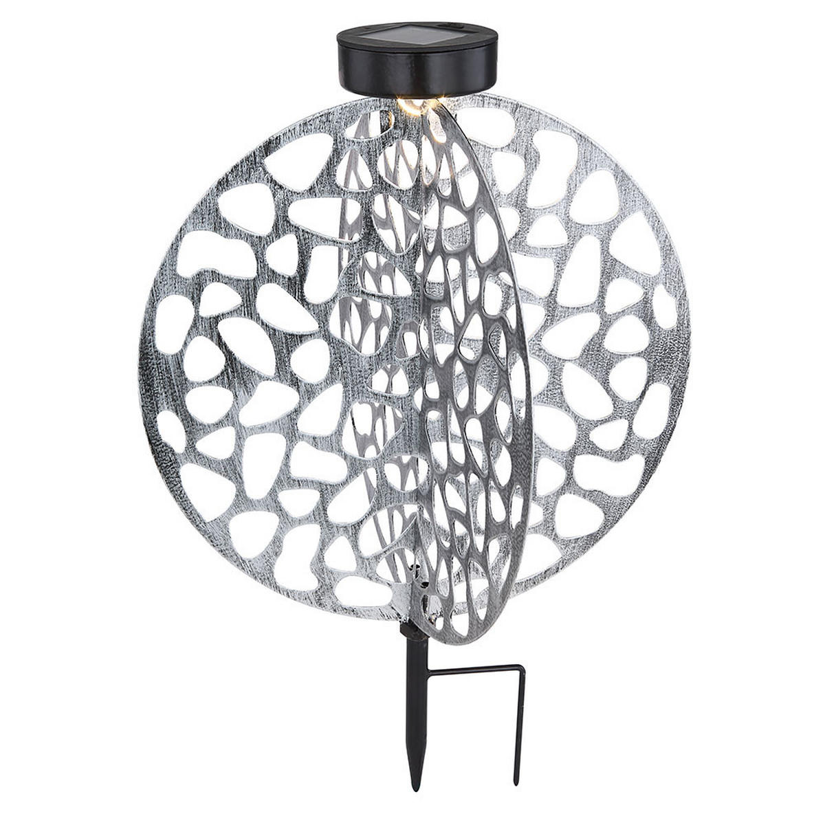 LED AUSSENLEUCHTE Silber Erdspieß - Silberfarben, Metall (30/30/41cm)