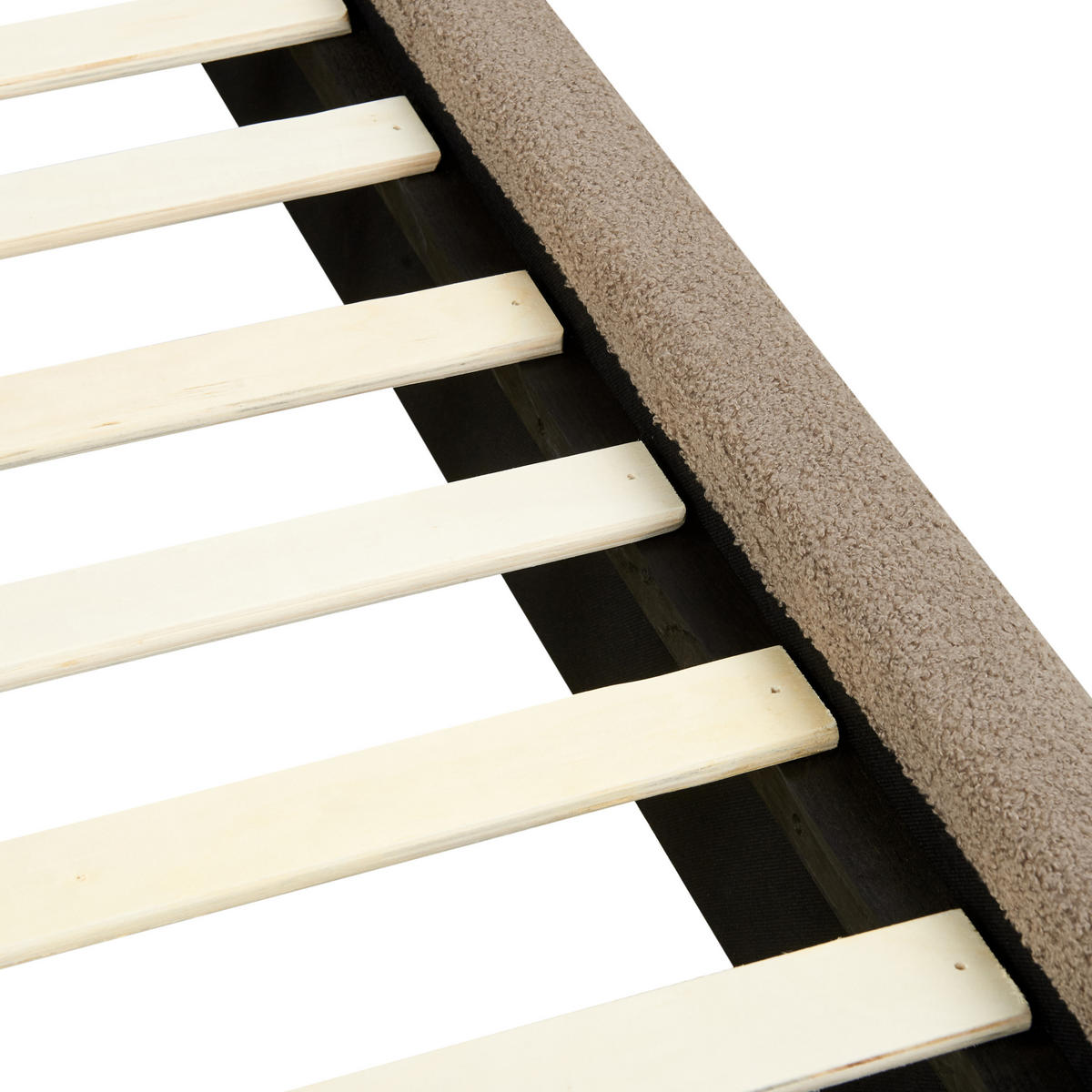 POLSTERBETT mit Lattenrost 180x200 cm Beige Vinay - Taupe, Textil (180/200cm) - Beliani