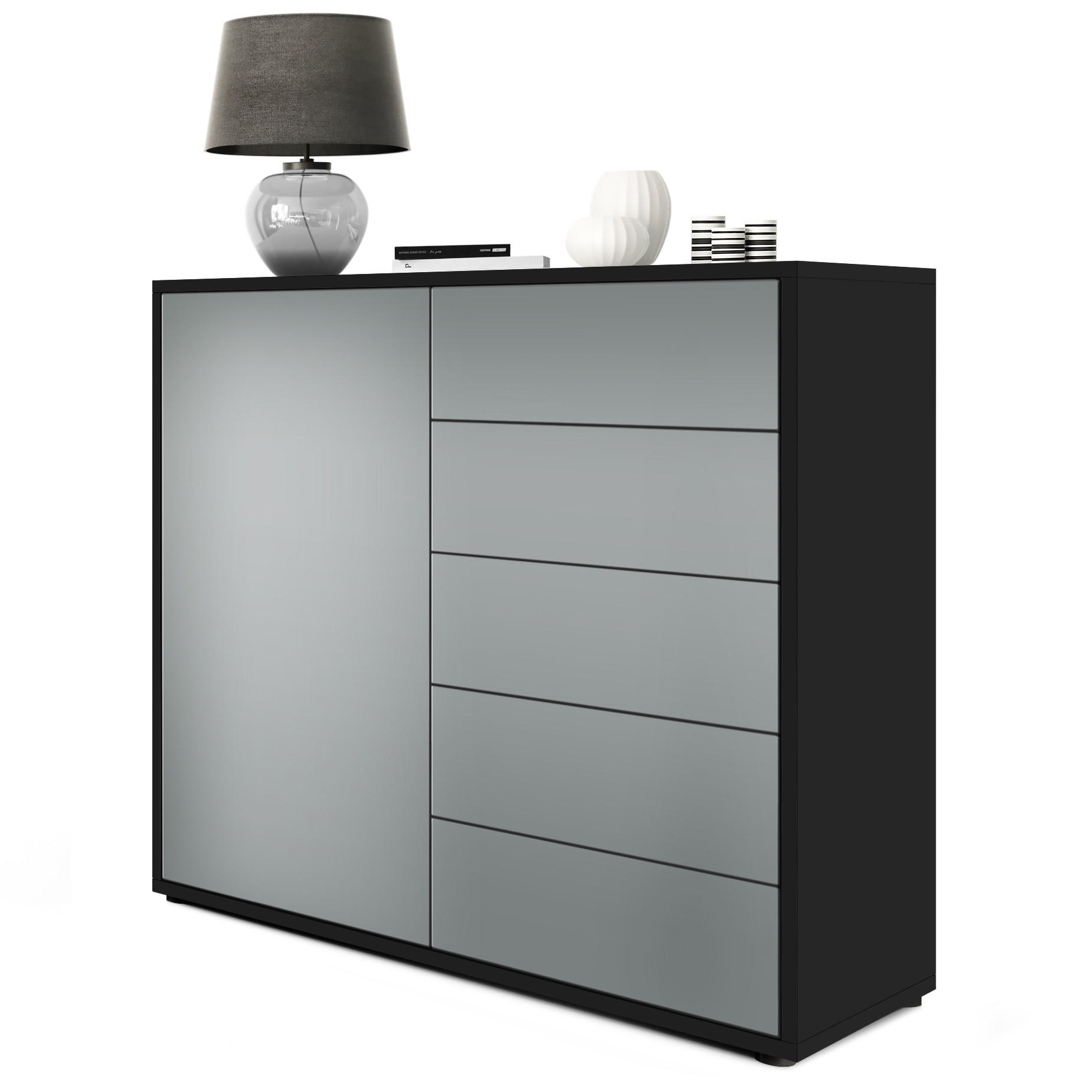 Vladon Kommode Graphit 79x74x36 cm