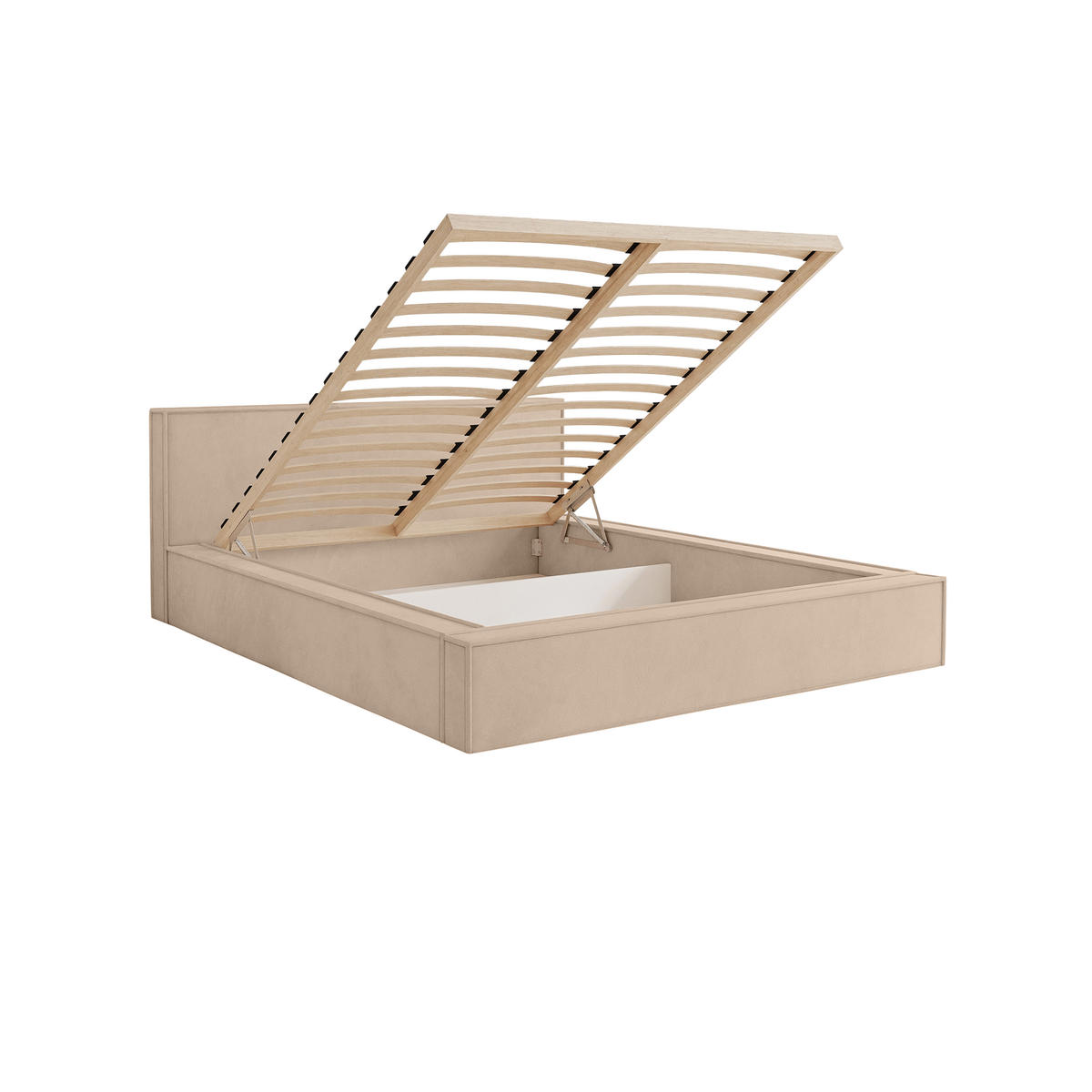 POLSTERBETT Mendocino Classic 200x200 cm, Beige - Beige, Textil (200/200cm) - Fedve