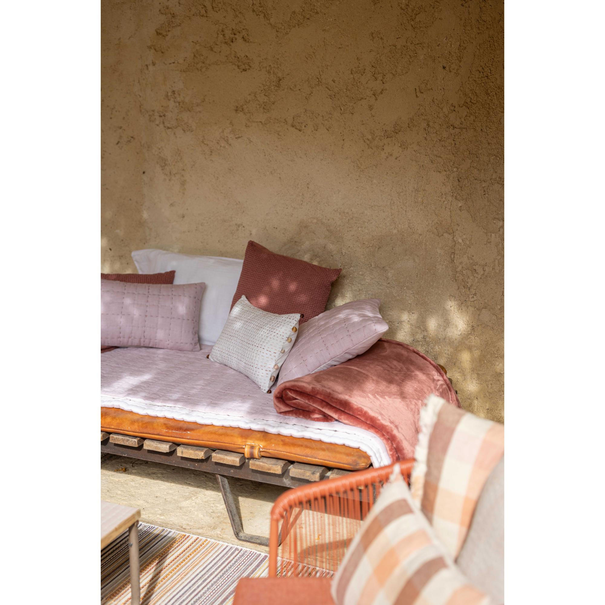 ÜBERWURF Michka terrakotta 240 x 220 cm - Dunkelorange, Textil (220/240cm) - Vivaraise