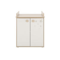 WICKELKOMMODE mit Wickelaufsatz Felix - Französische Herstellung - 77/70/96 cm - Apfelbaumfarben, Holzwerkstoff (70/96/77cm) - Calicosy