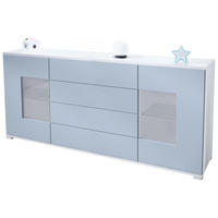 SIDEBOARD Grömitz Denim matt - Pastellblau, Holzwerkstoff (166.5/75.5/35cm) - Vladon