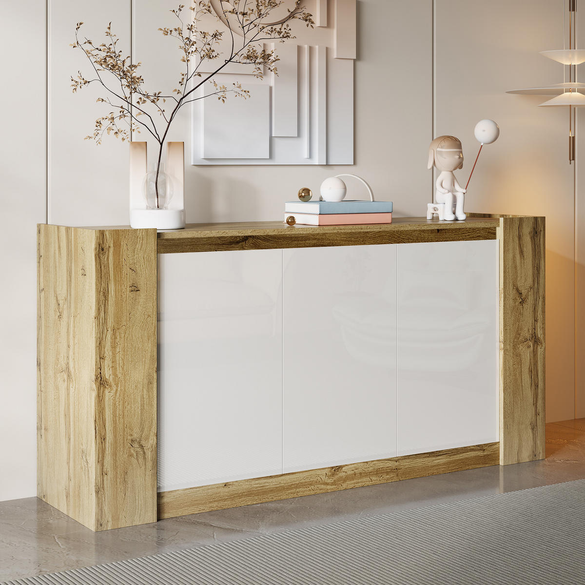 SIDEBOARD Holzoptik 150/40/70 cm - Hellbraun, Holzwerkstoff (40/70.5/150cm) - Urban Meuble