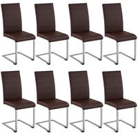 SCHWINGSTUHL 8er Set Bettina 41 x 52 x 99 cm braun - Braun, Textil (52/99/41cm) - tectake