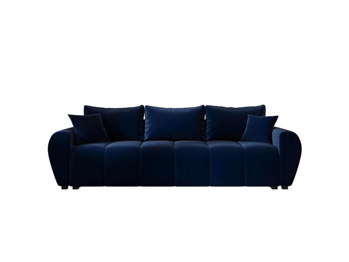 SOFA MOLISA mit Schlaffunktion ITAKA 11 mit Stauraum - Dunkelblau, Textil (86/82/246cm) - Bedante