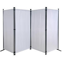 PARAVENT 4-tlg. 220x165 cm Weiß - Weiß, Metall (220/165cm) - QUICK STAR