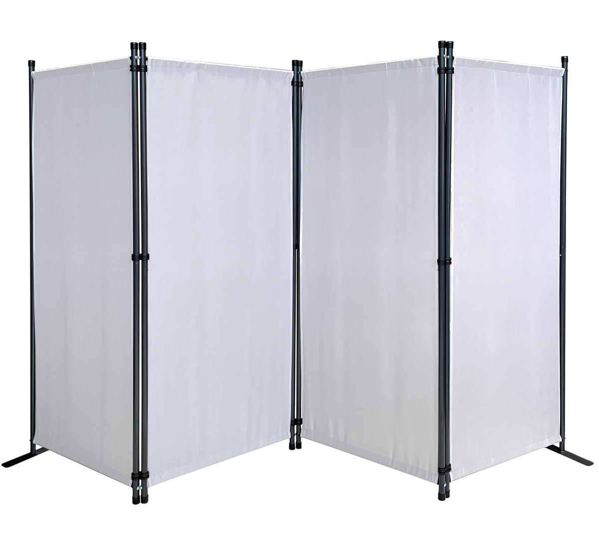 PARAVENT 4-tlg. 220x165 cm Weiß - Weiß, Metall (220/165cm) - QUICK STAR