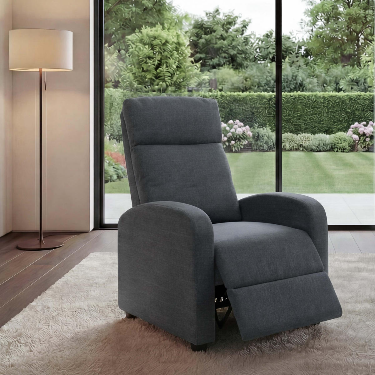 RELAXSESSEL Grau - Grau, Textil (67/102/90cm) - MCW