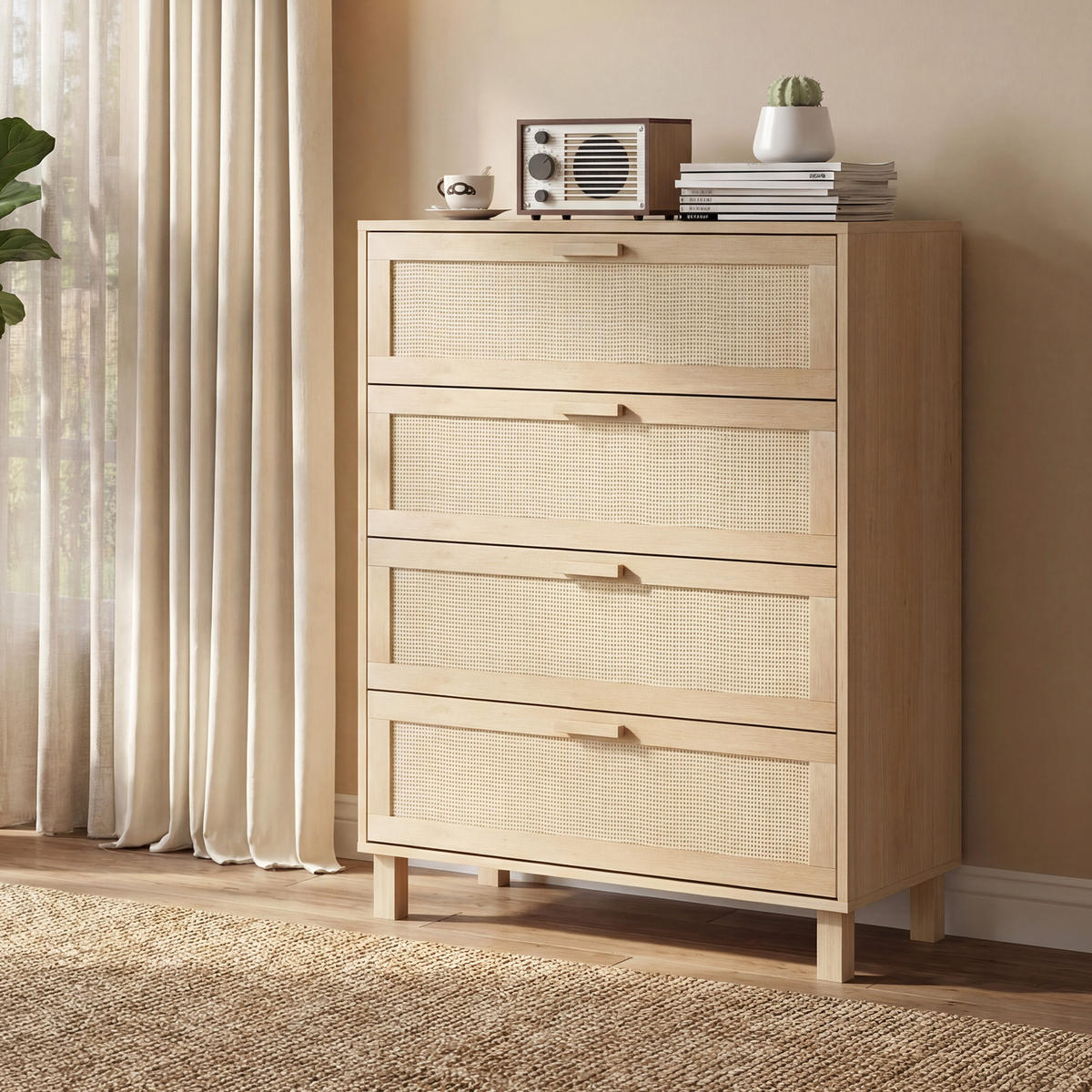 KOMMODE Naturfarben 80/40/103 cm - Naturfarben, Kunststoff (80/103/40cm) - PANGIVO