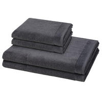 FROTTIERSET Premium 4-teilig - Dunkelgrau, Textil (50/100cm) - MÖVE