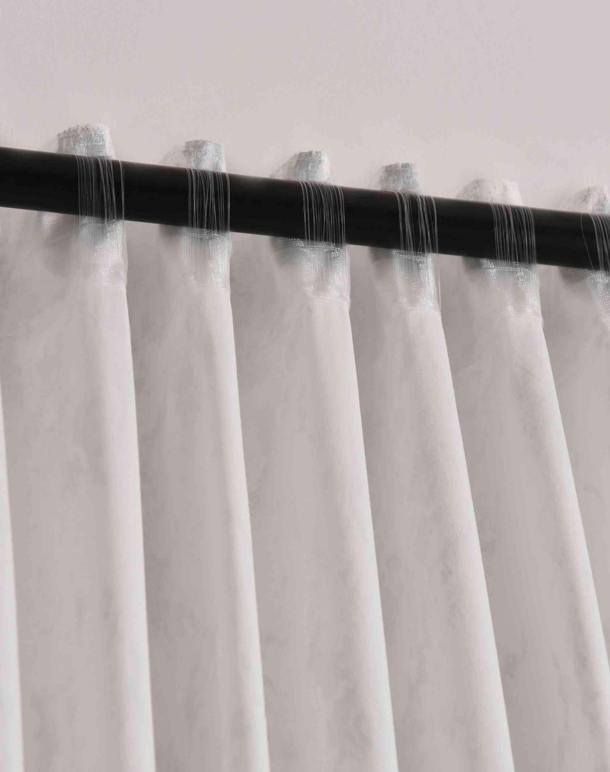 VORHANG SAMT MILANO STAR HxB 245x140 cm Weiß Silber - Weiß, Textil (140/245cm) - Gardinenbox