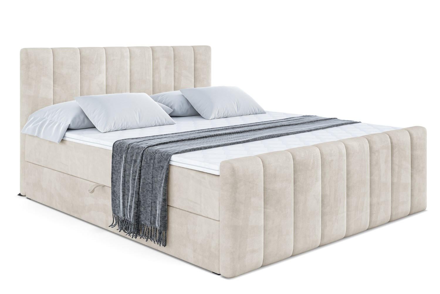 ALTDECOR AMERICKÁ postel OTTA-Z – 200 x 200 cm – H3 – ecru