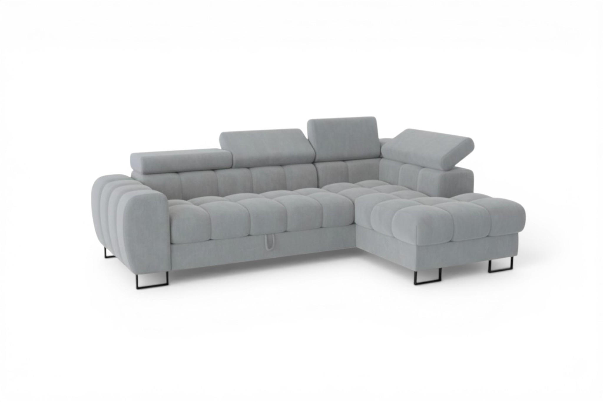 ECKSOFA Bastien Mit Schlaffunktion - Grau, Holzwerkstoff/Textil (260/170cm) - Fun Möbel