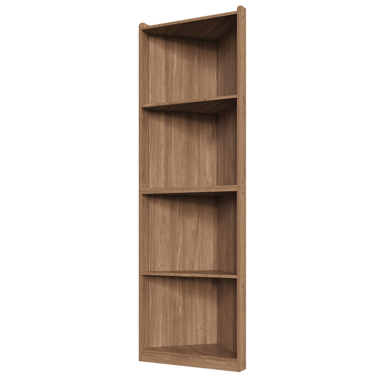 ROHOVÝ regál z MDF 55x32x180 cm hnědý v dekoru ořechu s ochranou proti převrácení, úspora místa - barva vlašského ořechu, kompozitní dřevo (55/180/32cm) - Modfu