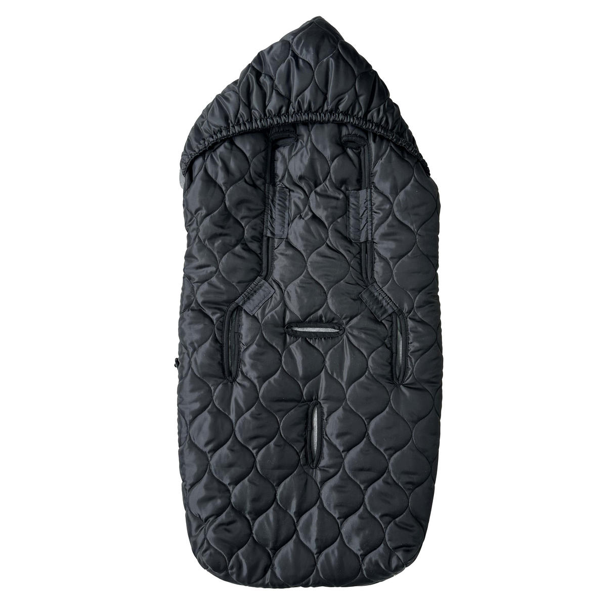 KINDERWAGEN-FUSSSACK Recy XL, black/greyblack/grey - Schwarz Hochglanz, Textil (44/7/95cm) - Kaiserbaby