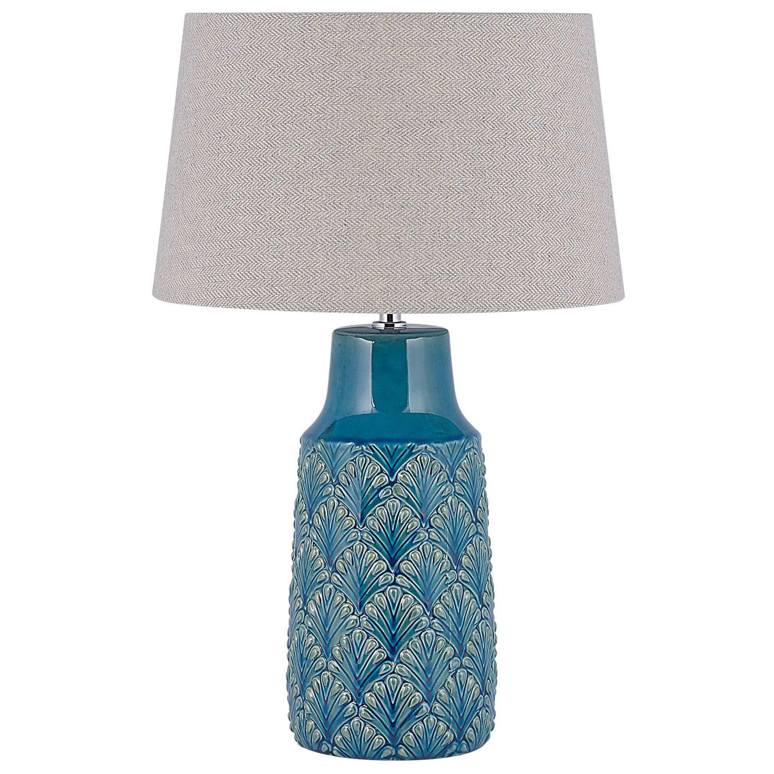 TISCHLAMPE Thaya 35/35/55 cm - Blau, Keramik (35/35/55cm) - Beliani
