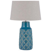 TISCHLAMPE Thaya 35/35/55 cm - Blau, Keramik (35/35/55cm) - Beliani