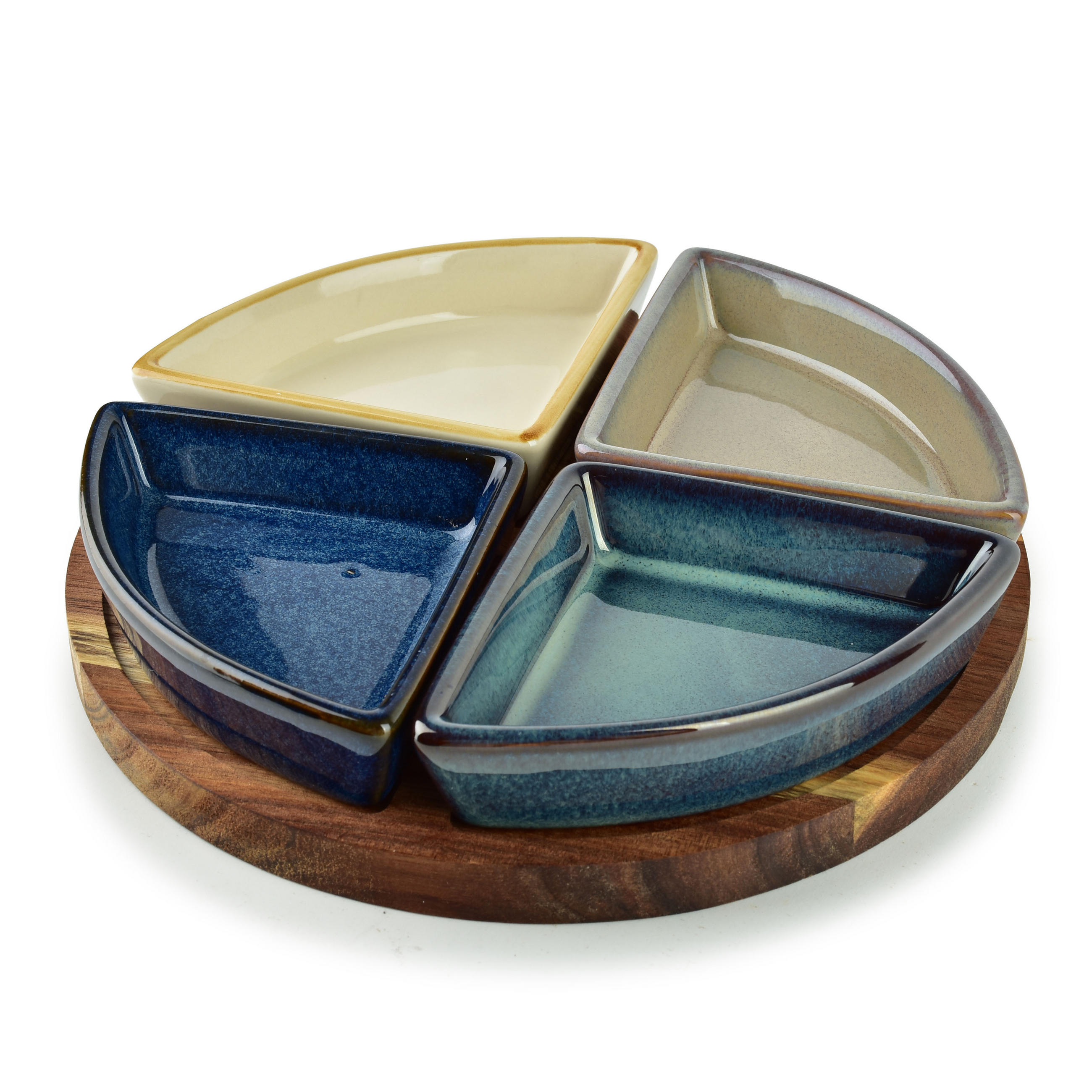 SERVIERSCHALEN Modern Kitchen Blau 21.5/21.5/4.5 cm Porzellan - Blau, Keramik (21.5/4.5/21.5cm) - Mondex