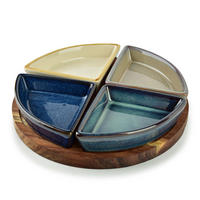 SERVIERSCHALEN Modern Kitchen Blau 21.5/21.5/4.5 cm Porzellan - Blau, Keramik (21.5/4.5/21.5cm) - Mondex