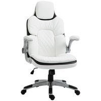 ERGONOMISCHER Bürostuhl, Armlehne - Weiß, Kunststoff (67/121/69cm) - Vinsetto