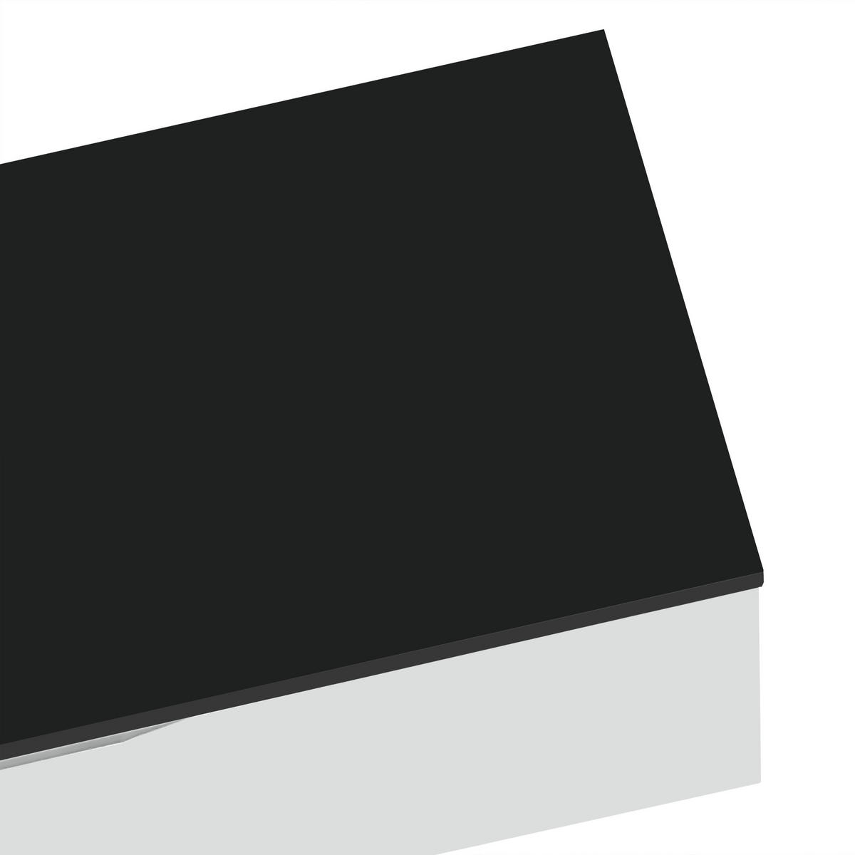 TV-ELEMENT180CM Schwarz-Weiß Hochglanz mit App-gesteuerter LED-Beleuchtung - Schwarz, Holz (46/16.5/133cm) - Raelunyi